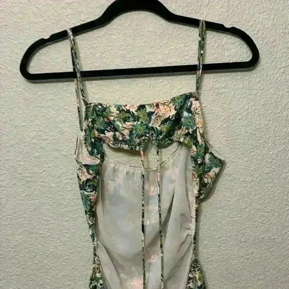 ASTR the Label Open Back Floral Midi Dress sz L summer beachy wedding guest vaca - Picture 6 of 8